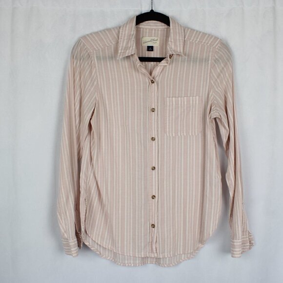 Pink & White Button Up Shirt - Picture 1 of 4